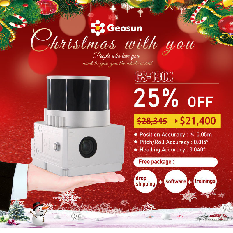 Беспилотный лидар-сканер Geosun GS-130X 3D-сканирование Встроенная RGB-камера Комплексное воздушное решение DJI M300 Экономично